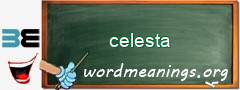 WordMeaning blackboard for celesta